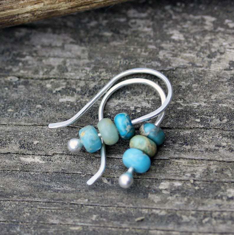 Gloria | Turquoise pearl earrings