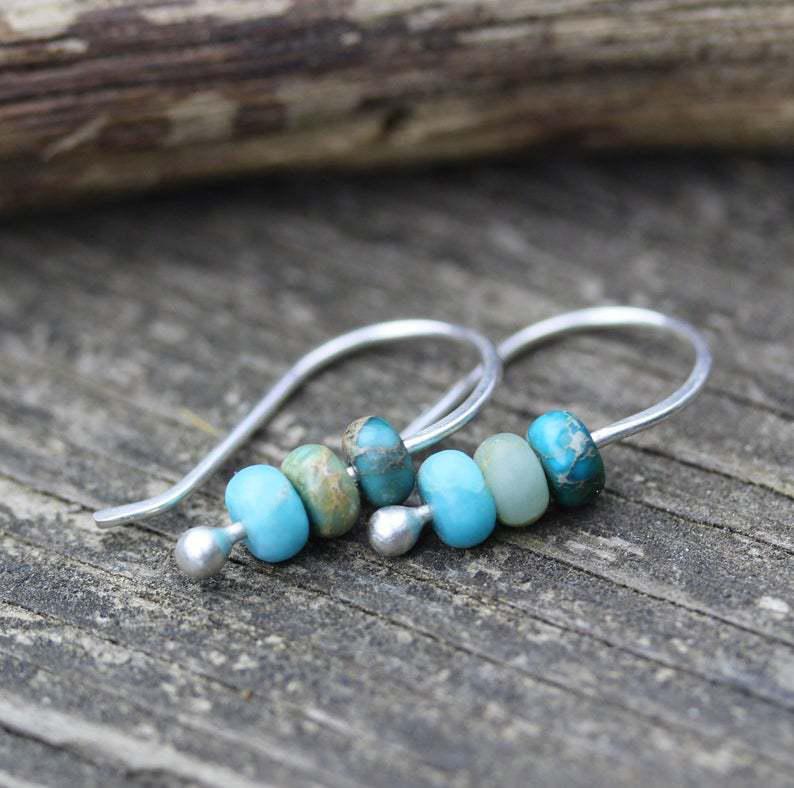 Gloria | Turquoise pearl earrings