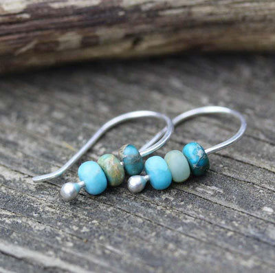 Gloria | Turquoise pearl earrings