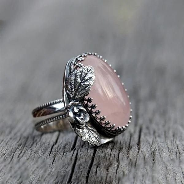 Paola | Retro pink crystal ring