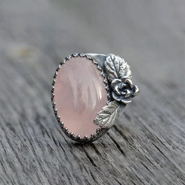 Paola | Retro pink crystal ring