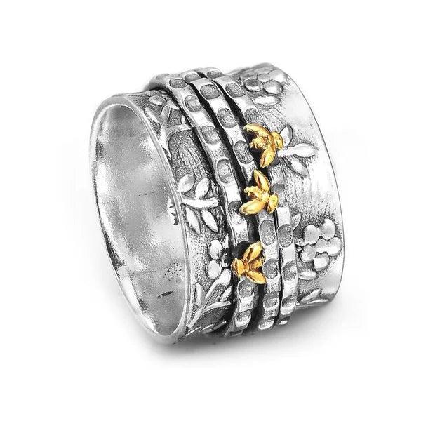 Zaira | Small bee flower ring