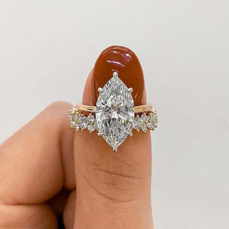 Dana | Luxury marquise-cut diamond ring set in gold