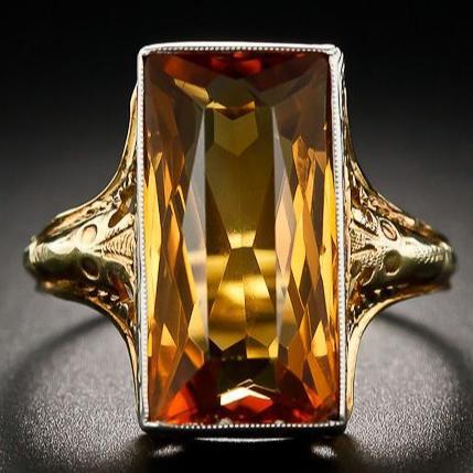 Pilar | Orange crystal ring