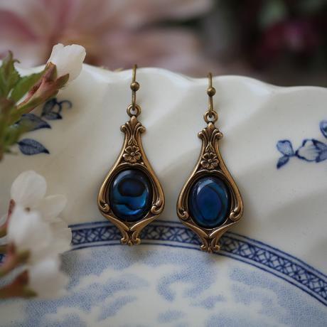 Valeria | Blue Gold Boho Earrings