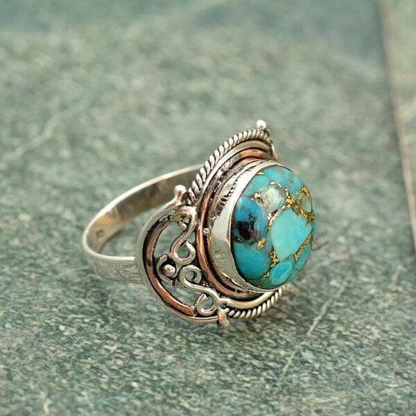 Camila | Bohemian turquoise ring