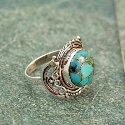 Camila | Bohemian turquoise ring
