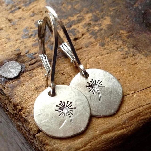 Carmen | Silver dandelion earrings
