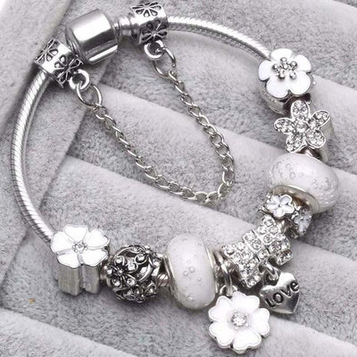 Nelly | Grey vintage silver bracelets