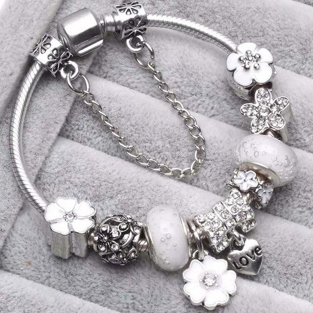 Nelly | Grey vintage silver bracelets