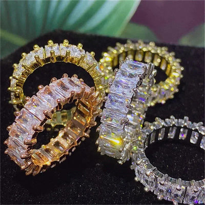 Clarisa | Luxury zirconia ring in gold and silver