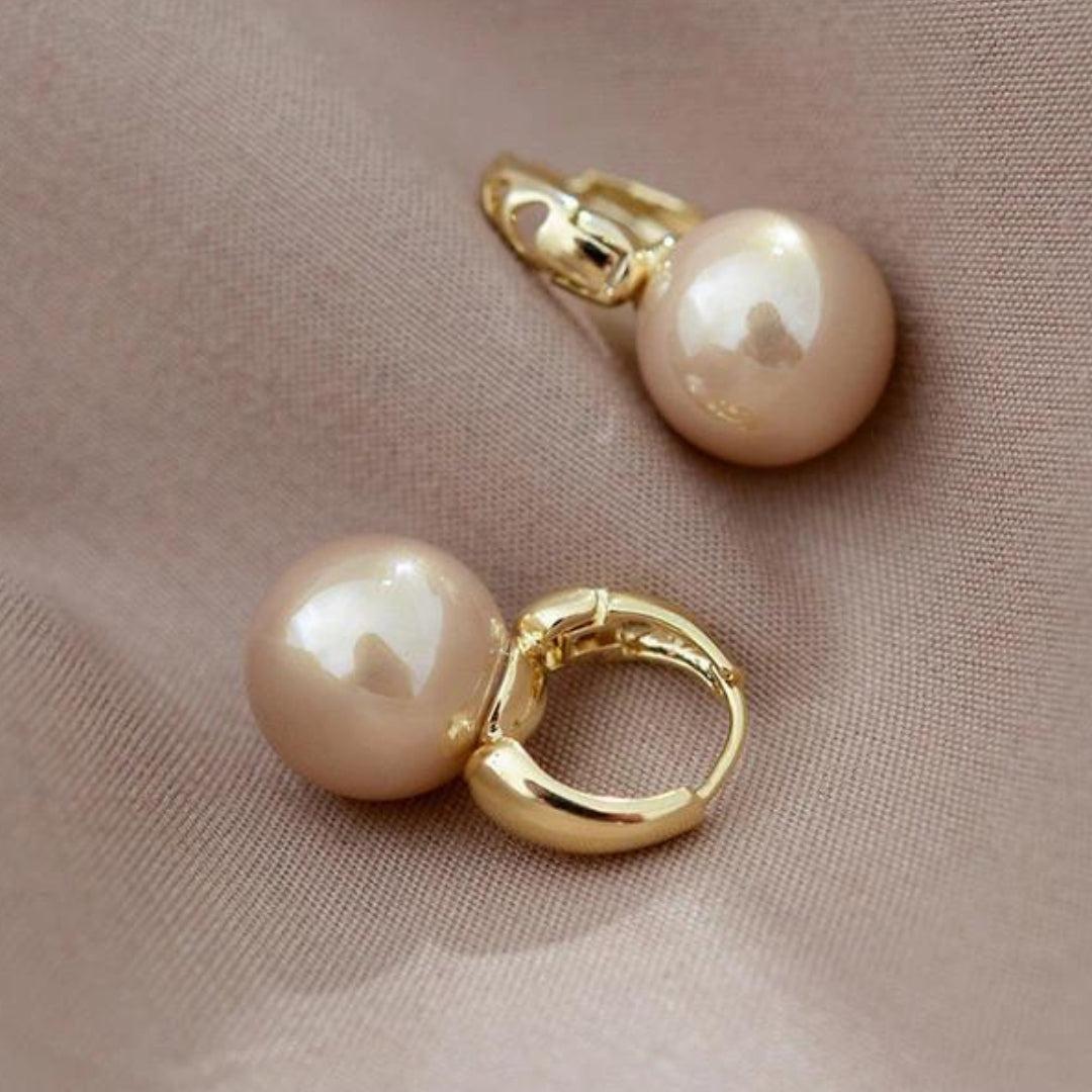 Jenny | Gold-plated pearl earrings