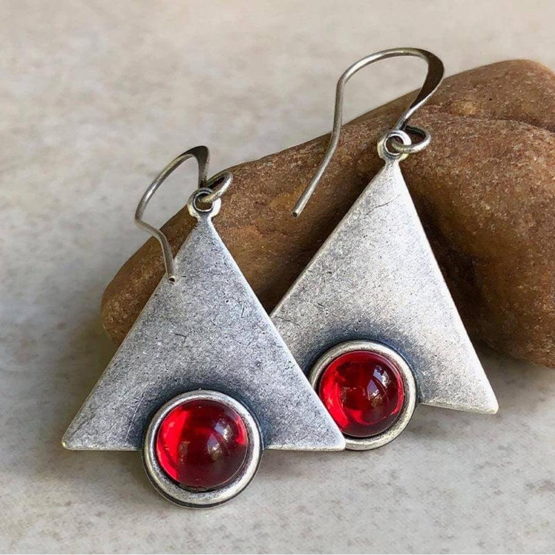 Brenda | Triangular bohemian earrings
