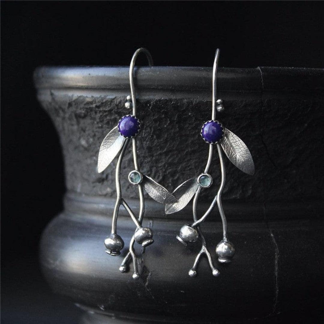 Zenaida | Leaf earrings in sterling silver
