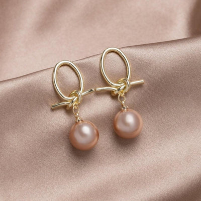 Gabriela | Hoop earrings with golden pearls