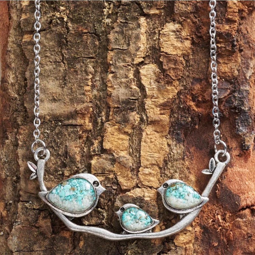 Manuela | Vintage Vogel necklace in silver