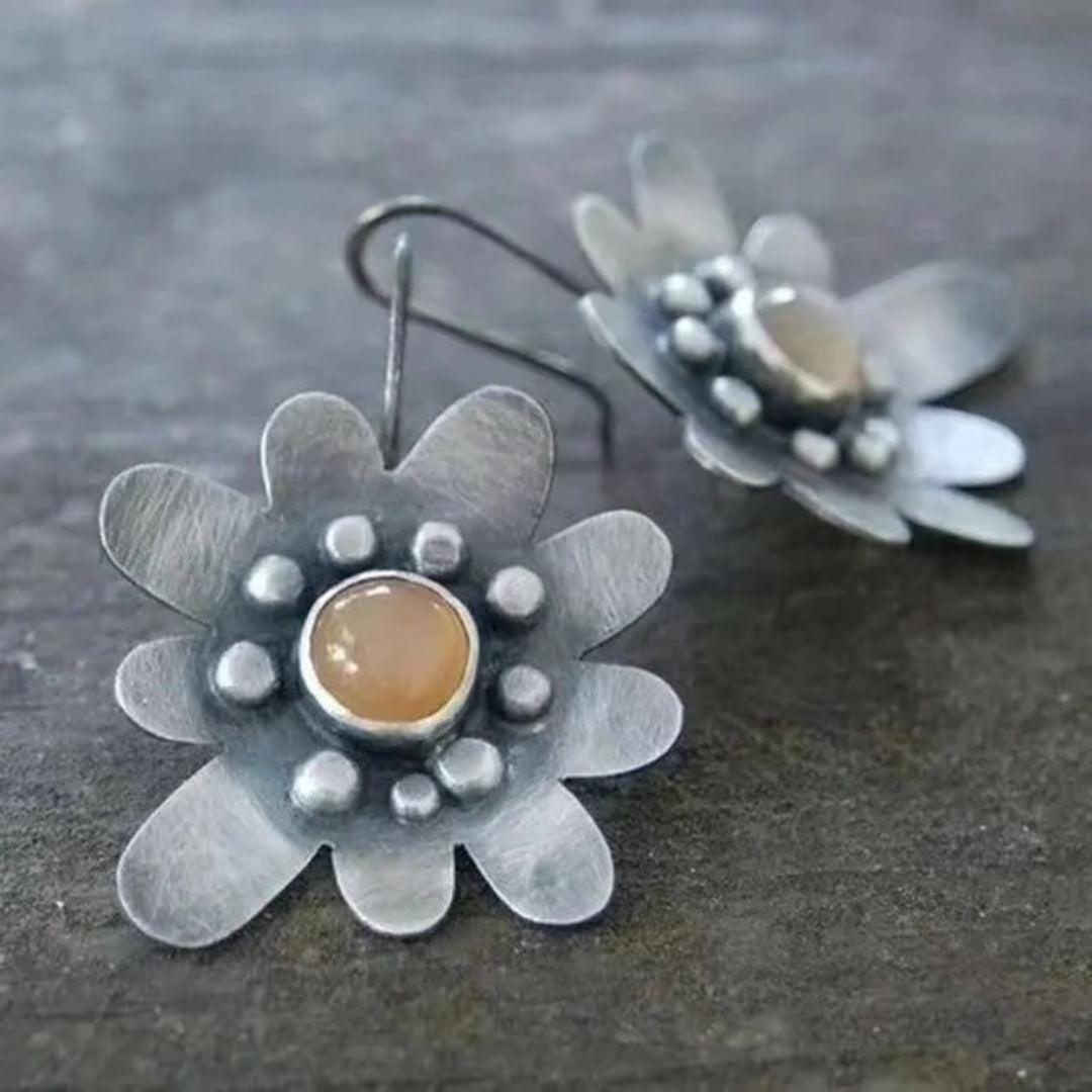 Elisa | Antique Silver Margarita Earrings