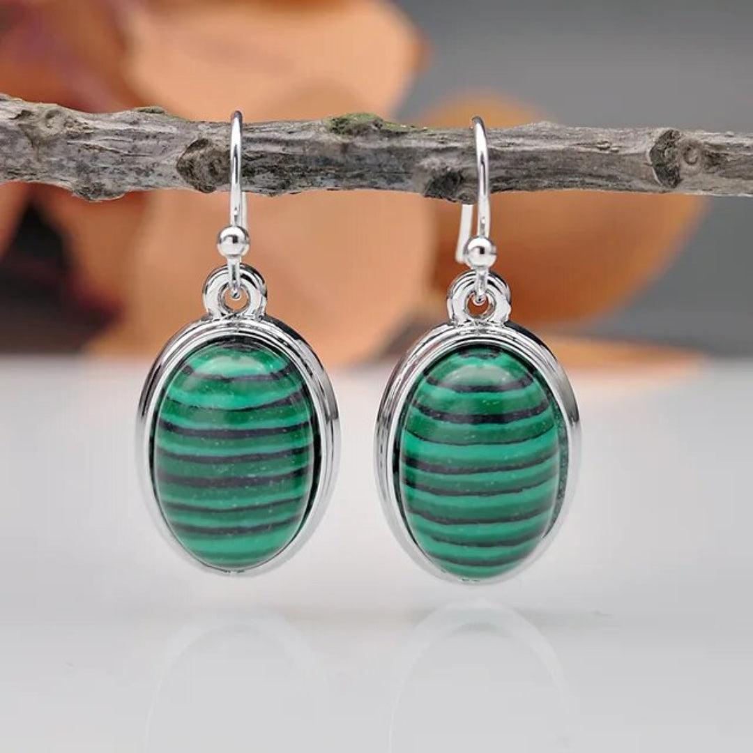 Rafaela | Green vintage chrysalis earrings