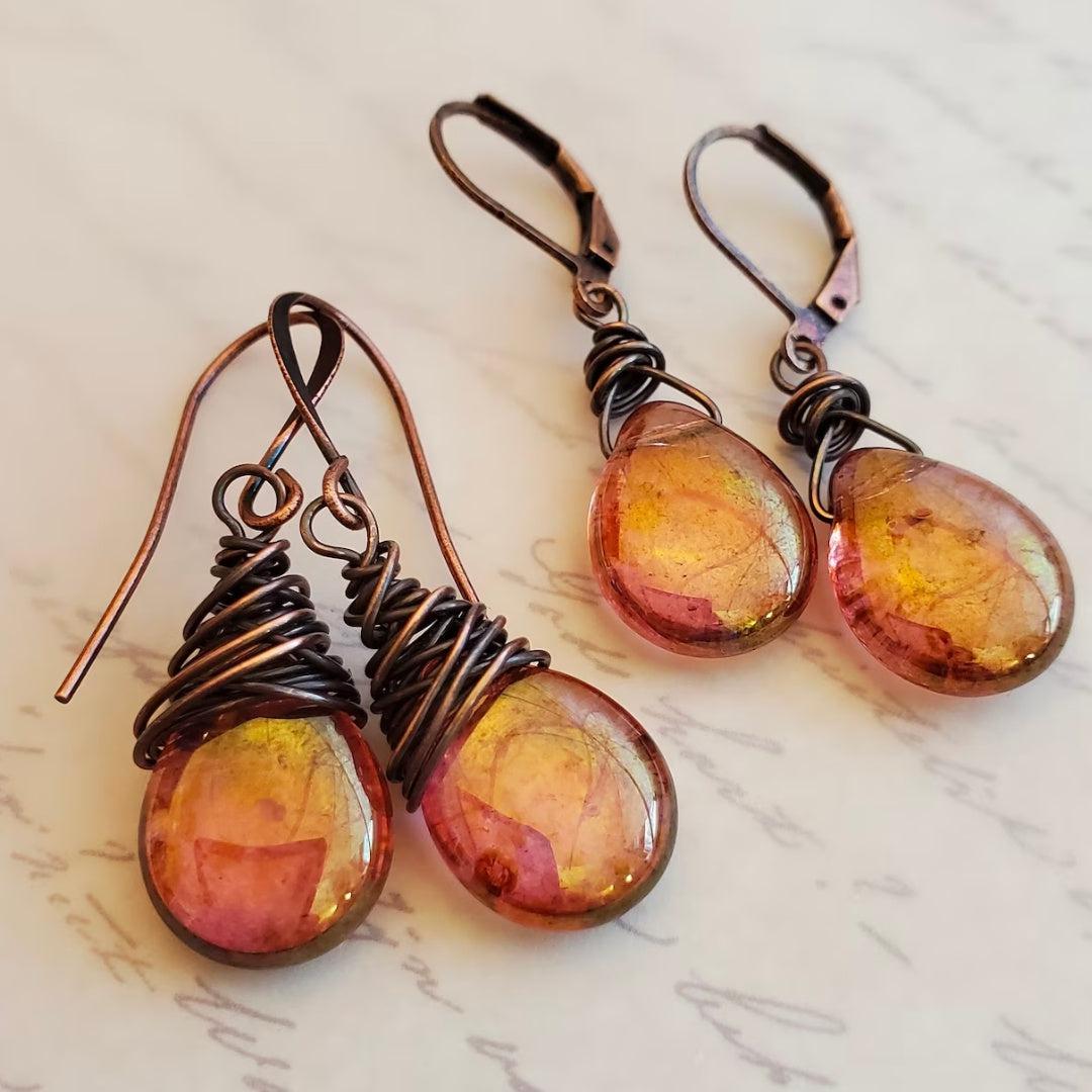 Krystel | Vintage firefly earrings