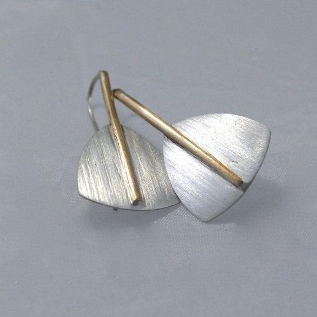 Delia | Vintage silver and gold plated earrings