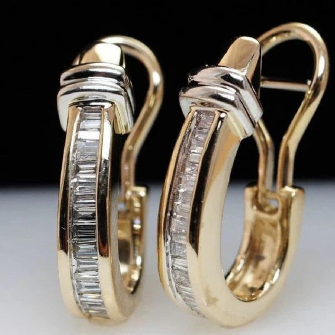 Belén | Vintage gold and diamond earrings