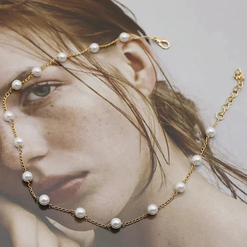 Margarita | Pearl necklace in gold