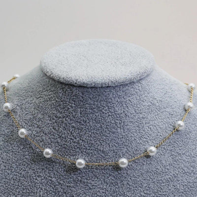 Margarita | Pearl necklace in gold
