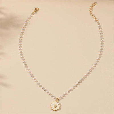 Noelia | Daisy pendant with pearl