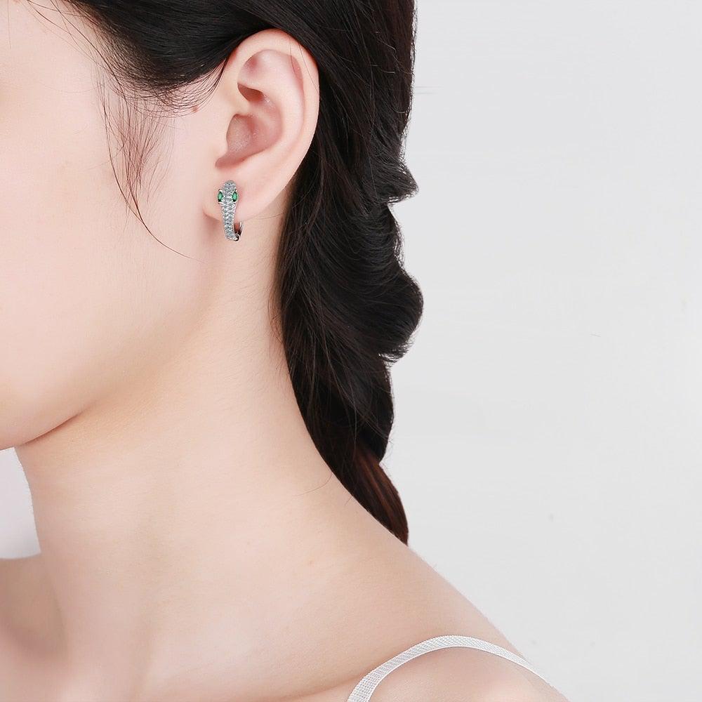 Fabiola | 925 sterling silver snake earrings
