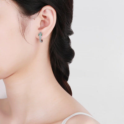 Fabiola | 925 sterling silver snake earrings