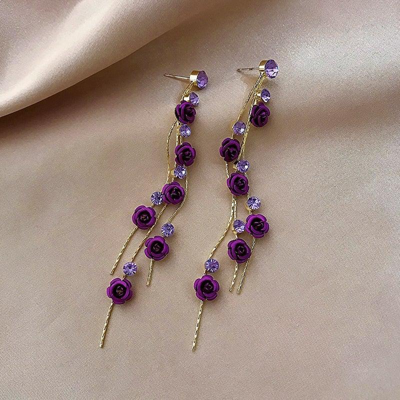 Silvia | Rose Cascade Earrings