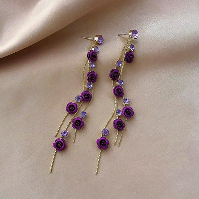 Silvia | Rose Cascade Earrings
