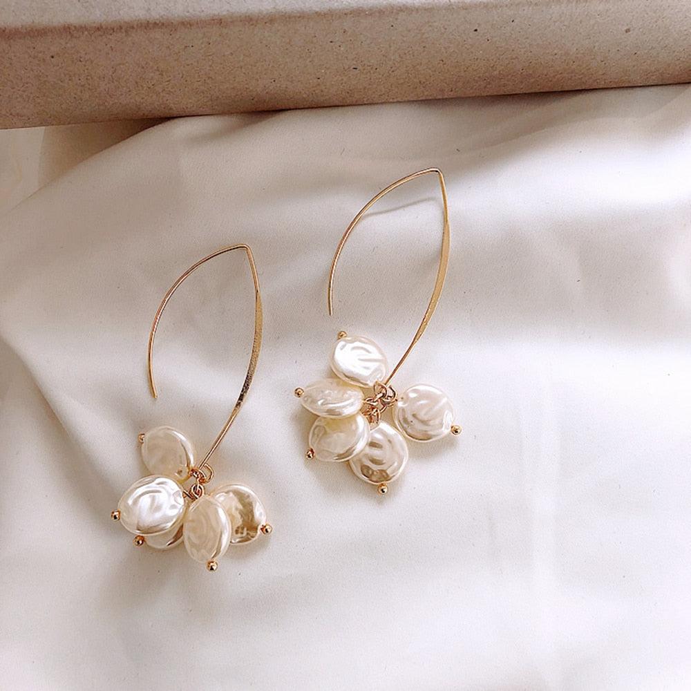 Penélope | Elegant pearl and crystal earrings