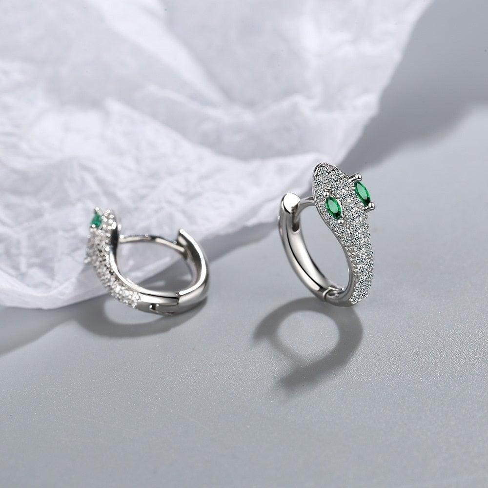 Fabiola | 925 sterling silver snake earrings