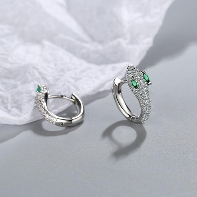 Fabiola | 925 sterling silver snake earrings