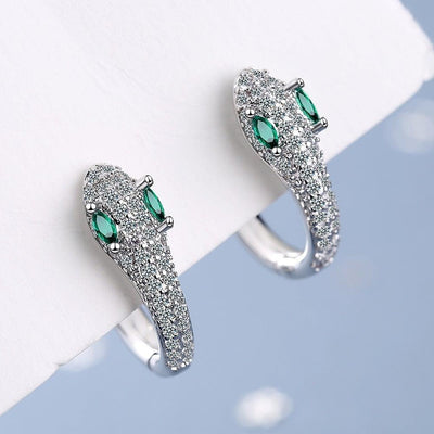 Fabiola | 925 sterling silver snake earrings