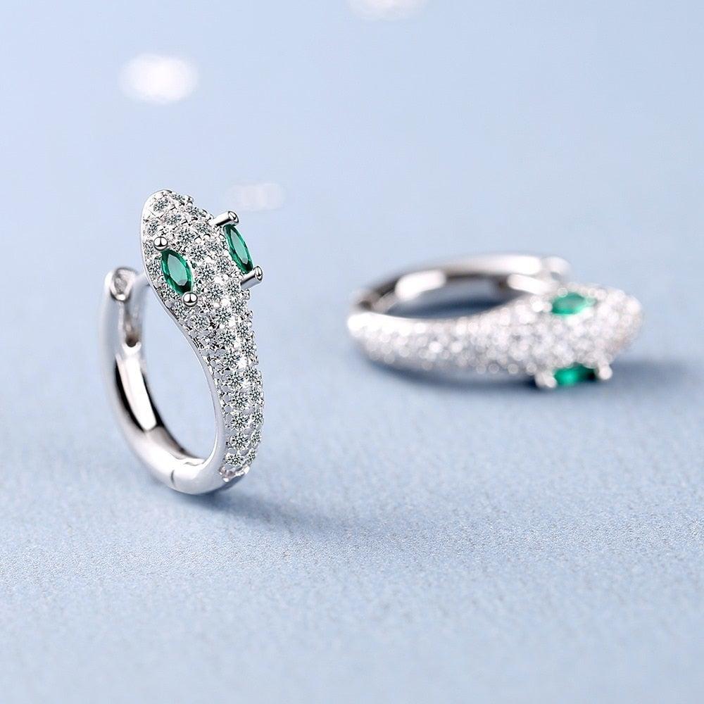 Fabiola | 925 sterling silver snake earrings