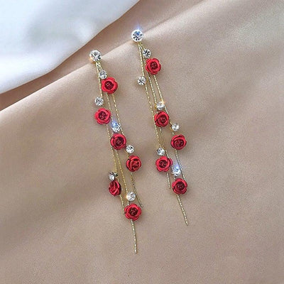 Silvia | Rose Cascade Earrings