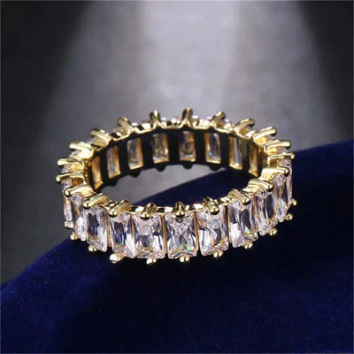 Clarisa | Luxury zirconia ring in gold and silver