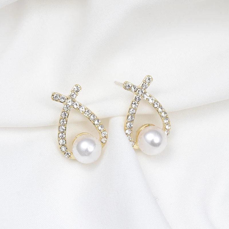 Lucía | Glitter pearl earrings
