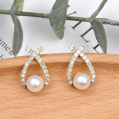Lucía | Glitter pearl earrings