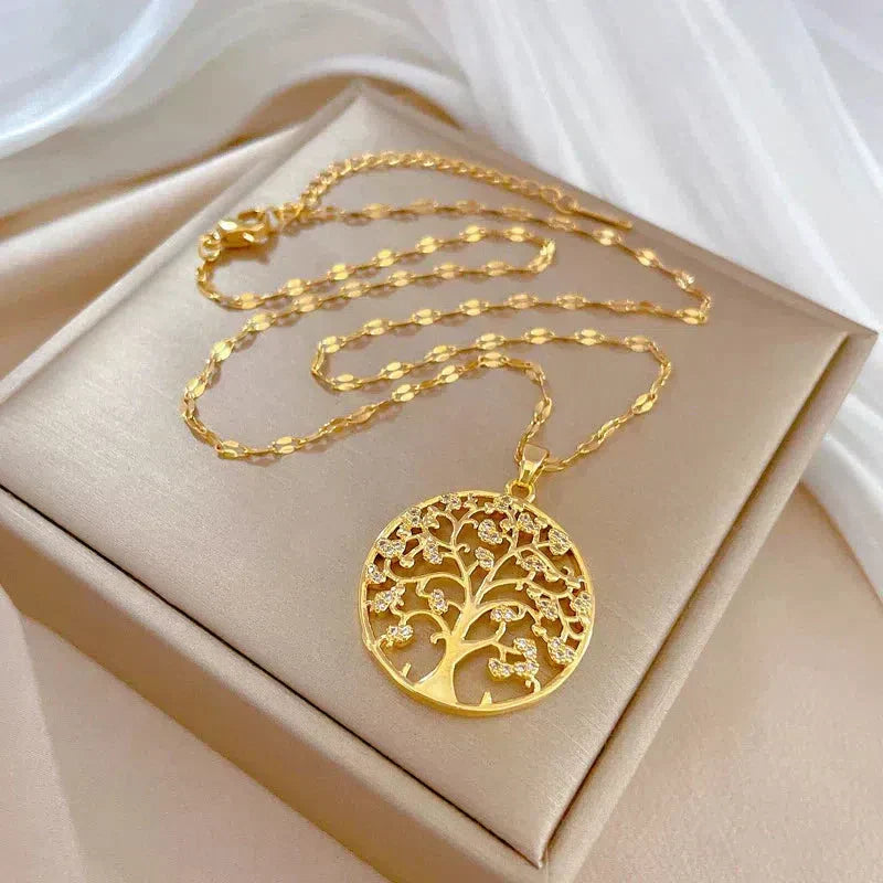 Sara | Roots of Life Necklace in Gold