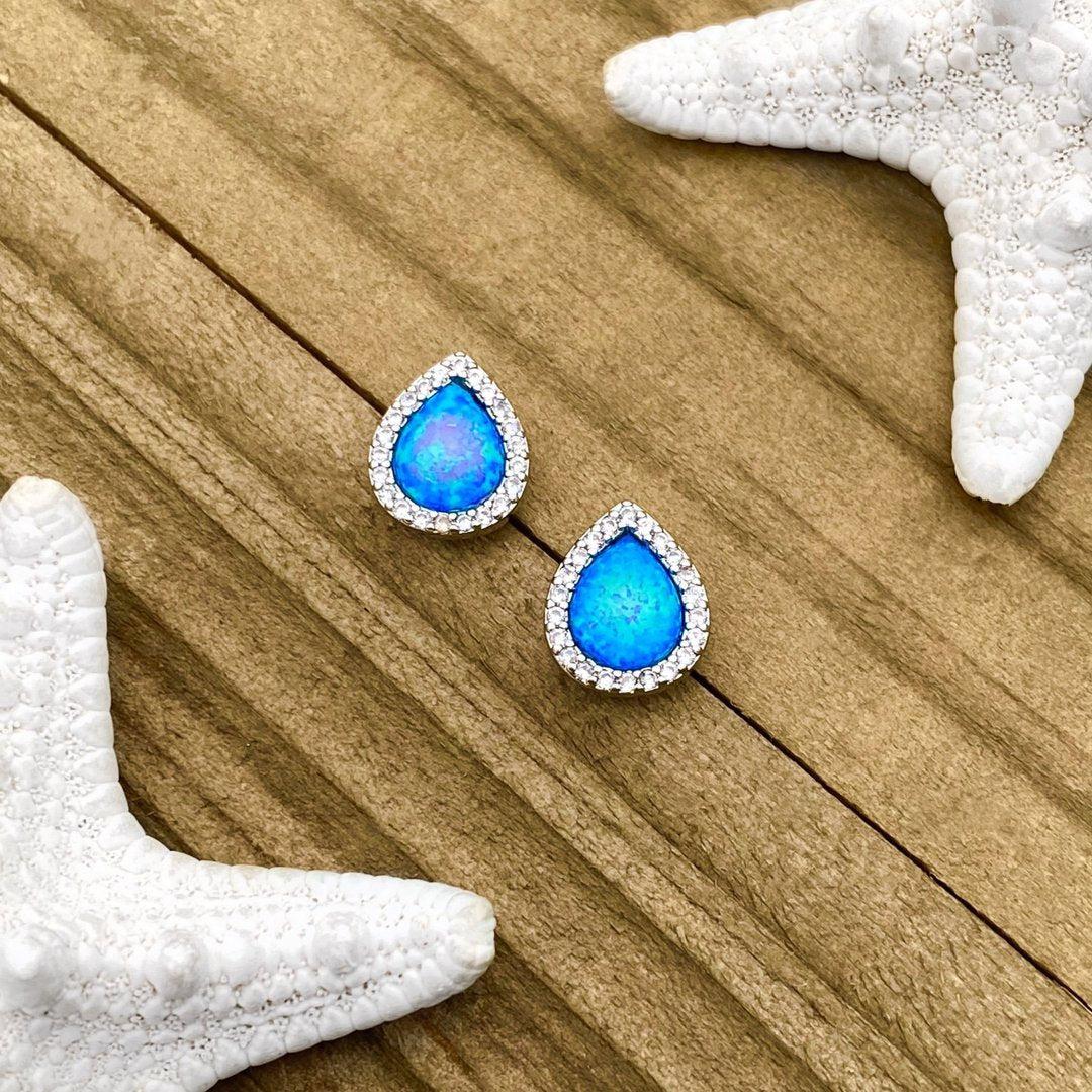Johana | Opal and silver earrings