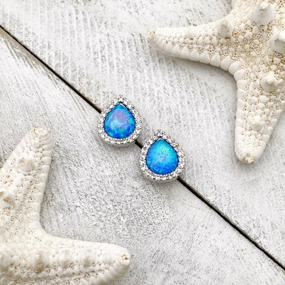 Johana | Opal and silver earrings