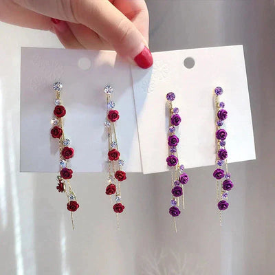 Silvia | Rose Cascade Earrings