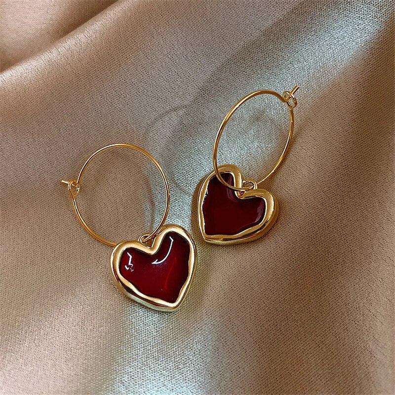 Sandra | Gold heart earrings