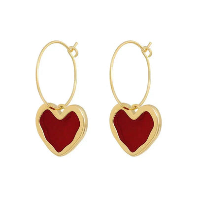 Sandra | Gold heart earrings