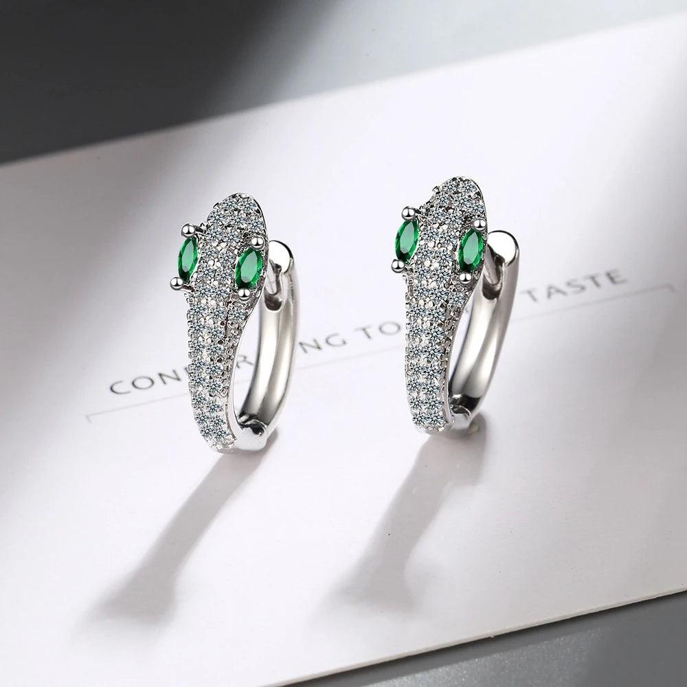 Fabiola | 925 sterling silver snake earrings