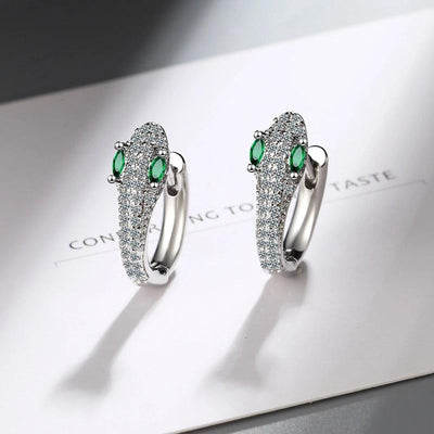 Fabiola | 925 sterling silver snake earrings