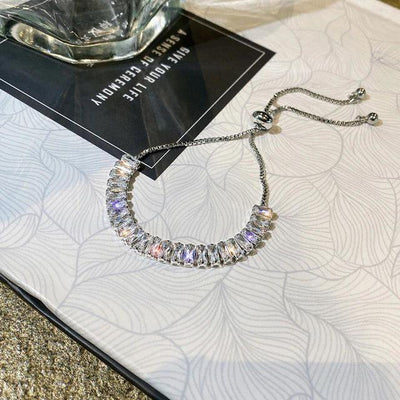 Juana | Adjustable cubic zirconia bracelet in gold and silver